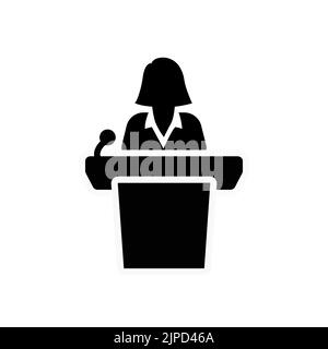 Public speech, presentation conference icon Stock Vector
