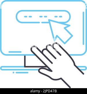 internet access line icon, outline symbol, vector illustration, concept sign Stock Vector