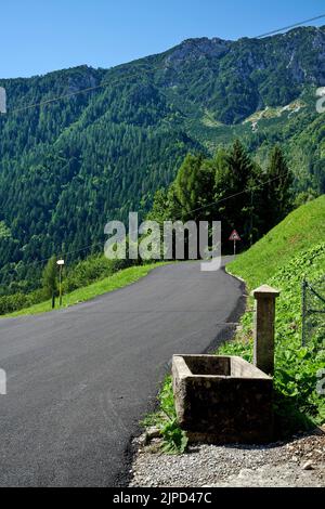 Bagolino (Bs), Italy, the road for the Maniva Mount la strada per il Monte Maniva Stock Photo