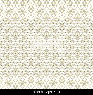 Seamless geometric pattern based on japanese style Kumiko.Gold lines.For design template,textile,fabric,wrapping paper,laser cutting and engraving. Stock Vector
