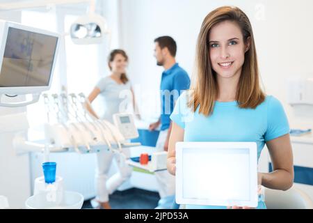 dentistry, dental assistant, tablet-pc, dentistries, dental assistants, ipad, tablet pc Stock Photo