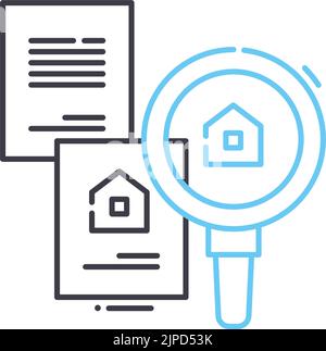 research line icon, outline symbol, vector illustration, concept sign Stock Vector