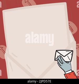 Professional Holding Letter And Envelope With Memorandum Stock Vector