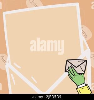 Professional Holding Letter And Envelope With Memorandum Stock Vector