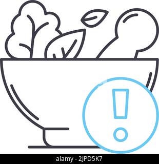 risks line icon, outline symbol, vector illustration, concept sign Stock Vector