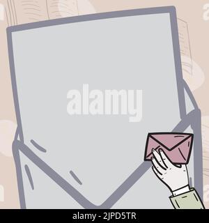Professional Holding Letter And Envelope With Memorandum Stock Vector