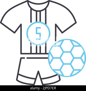 sport shirt line icon, outline symbol, vector illustration, concept sign Stock Vector