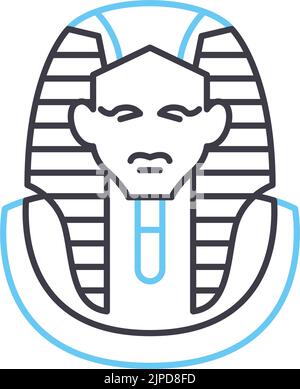 pharaon line icon, outline symbol, vector illustration, concept sign Stock Vector