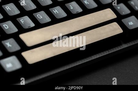 Abstract Typing Presentation Message, Retyping New Email Password Stock Photo