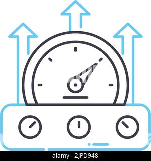 high speed loans line icon, outline symbol, vector illustration, concept sign Stock Vector