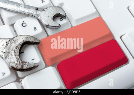 Editing And Retyping Report Spelling Errors, Typing Online Shop Inventory Stock Photo