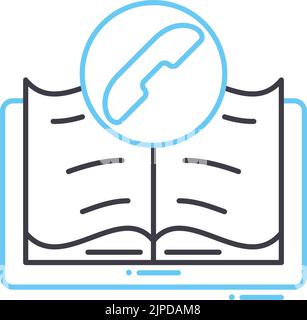 location directions line icon, outline symbol, vector illustration, concept sign Stock Vector