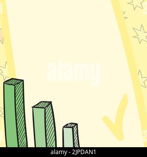 Abstract Graph Presenting Progress, Moving Forward And Improving Concept Stock Vector