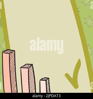 Abstract Graph Presenting Progress, Moving Forward And Improving Concept Stock Vector