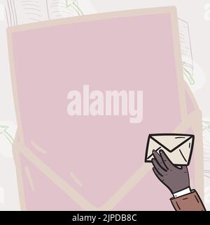 Professional Holding Letter And Envelope With Memorandum Stock Vector