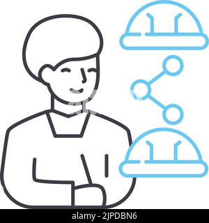 human resource icon vector outline illustration Stock Vector Image ...