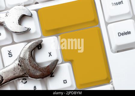 Editing And Retyping Report Spelling Errors, Typing Online Shop Inventory Stock Photo