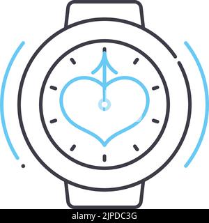lovely time line icon, outline symbol, vector illustration, concept sign Stock Vector