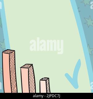 Abstract Graph Presenting Progress, Moving Forward And Improving Concept Stock Vector