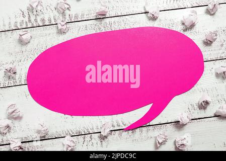 Speech Bubble With Important Information Placed In Front Of Net. Stock Photo