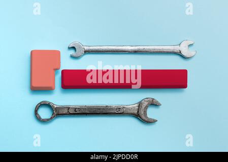 Editing And Retyping Report Spelling Errors, Typing Online Shop Inventory Stock Photo