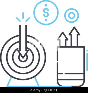 personal loans line icon, outline symbol, vector illustration, concept sign Stock Vector