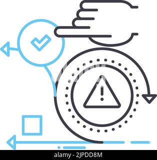 responding to change line icon, outline symbol, vector illustration, concept sign Stock Vector