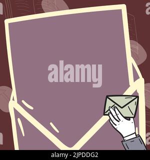 Professional Holding Letter And Envelope With Memorandum Stock Vector