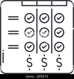 suscription model line icon, outline symbol, vector illustration, concept sign Stock Vector