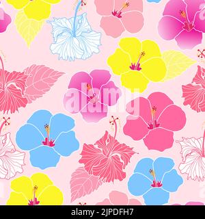 Illustration of tropical hibiscus flower Stock Vector Image & Art - Alamy