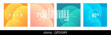 Set of sale banner template design. Special offers and promotion square banner template. Stock Vector