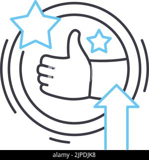 motivation and inspiration line icon, outline symbol, vector illustration, concept sign Stock Vector