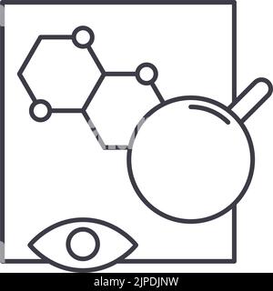 research line icon, outline symbol, vector illustration, concept sign Stock Vector