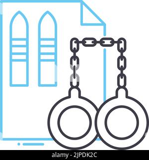 real evidence line icon, outline symbol, vector illustration, concept sign Stock Vector