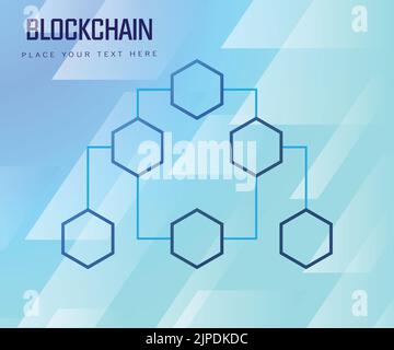 Connected data design concept. Tech blockchain company brand mark illustration. Can representing robot, artificial, system, crypto. Stock Vector