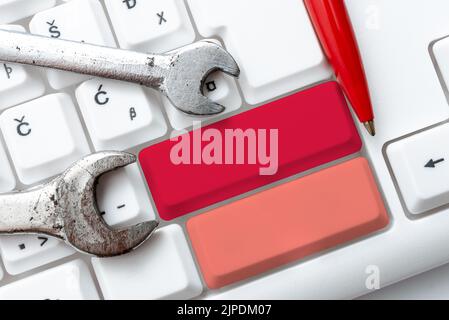 Editing Retyping Report Spelling Errors, Typing Online Shop Inventory, Internet Chatting Services, Coding Programs, Learning New Things, Programming Stock Photo