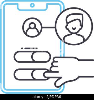 prototype line icon, outline symbol, vector illustration, concept sign Stock Vector