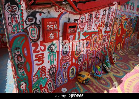 Taichungs Rainbow Village, has been accused of defacing the attractions famous murals on July 30 2022 in an a Stock Photo