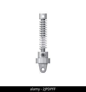 Vehicle detail isolated damper realistic icon. Vector shock absorber ...