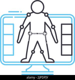 motion capture vector icon isolated on transparent background, motion ...