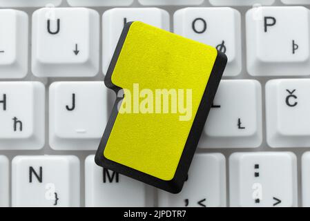 Important Messages Written On Keyboard Buttons With Pen Placed Between Them. Crutial Informations Presented On Pc Keys. Critical Announcemets Stock Photo