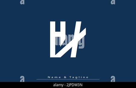 Alphabet letters Initials Monogram logo HX , XH Stock Vector