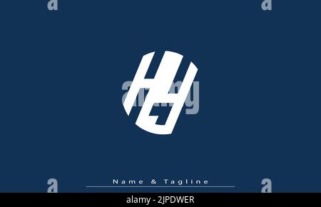 Alphabet letters Initials Monogram logo HY , YH Stock Vector