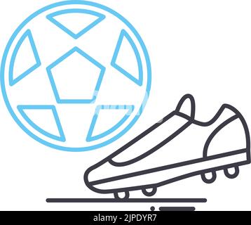 football line icon, outline symbol, vector illustration, concept sign Stock Vector