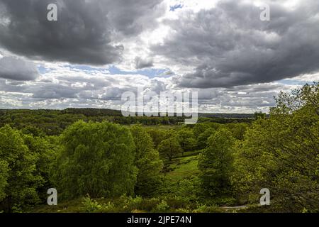 Gjern Bakker, Denmark. A hilly landscape created by the Ice Age Stock Photo