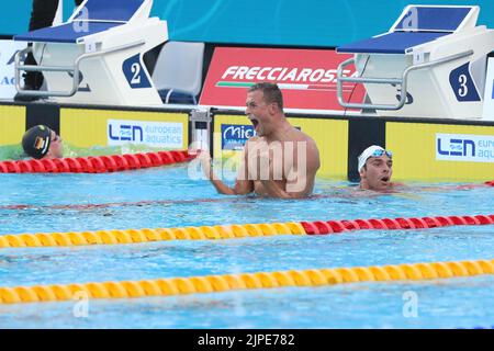 Rome, Italy. 16th Aug, 2022. At Foro Italico of Rome, sixth day of European Aquatics Championship. In this picture: Mikhaylo Romanchuk (Photo by Paolo Pizzi/Pacific Press) Credit: Pacific Press Media Production Corp./Alamy Live News Stock Photo