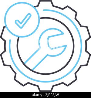 repair line icon, outline symbol, vector illustration, concept sign Stock Vector