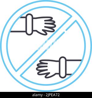 limited contact line icon, outline symbol, vector illustration, concept sign Stock Vector
