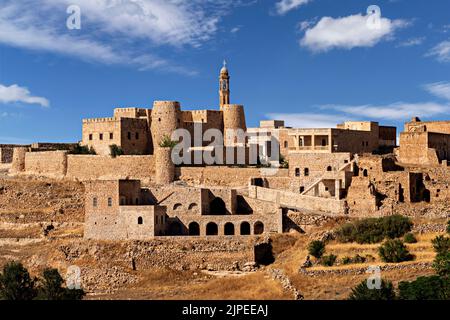 Syrian Orthodox church and monastery in the village of Gulgoze near the city of Mardin in Turkey Stock Photo