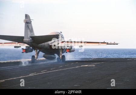 Grumman A-6 Intruder takes off from a United States Navy aircraft ...